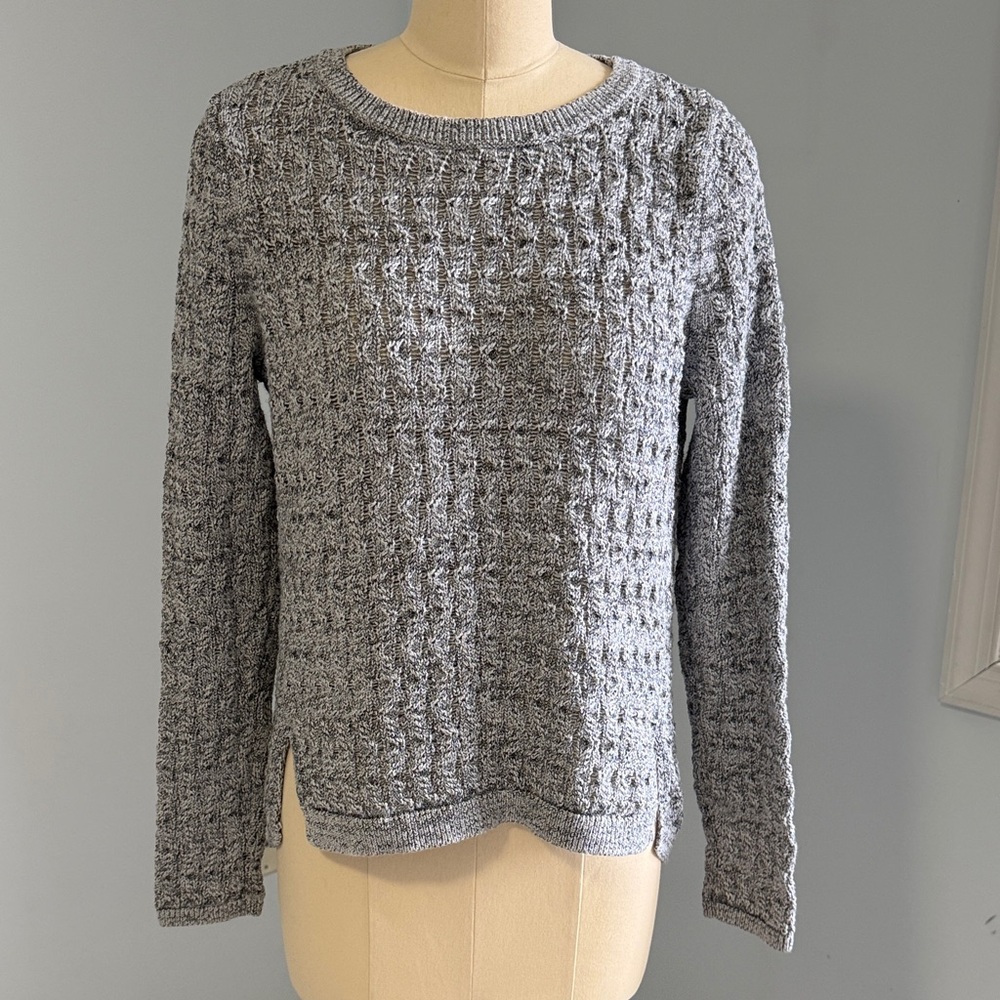 Anne Taylor Loft Gray Knit Women's Sweater SZL